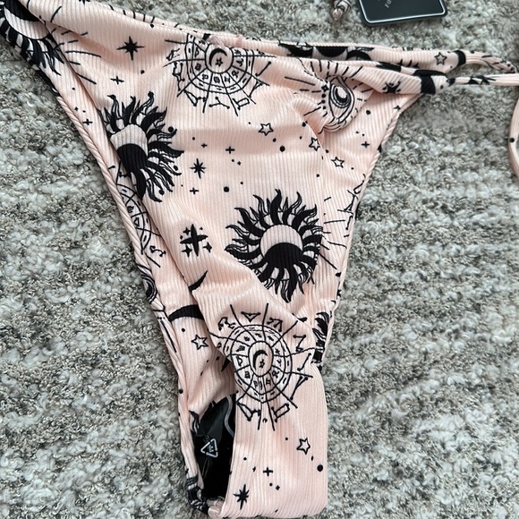 NWT Pink & Black Celestial High Cut Bikini - Picture 5 of 16